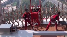 Chinese tourist injured after high altitude swing smashes into expandable gate