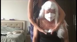 Scottish woman gives hilarious tutorial on DIY boob job