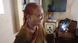 Mother call her daughter via video call & expressing her feelings that she has won a game against her father after decades in Southern India.