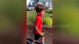 Six-year-old is raising money for the NHS by running 100 miles