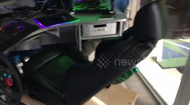 Bulgarian gamer adapts old BMW seat for gaming setup in quarantine