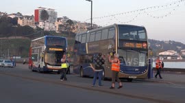 Bus Drivers Clap For The NHS