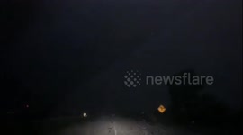 Oklahoma storm chaser is battered by giant hail as storms sweep through the area