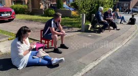 UK neighbours hold weekly game of bingo outside of their homes