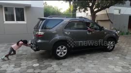 Father in India uses the COVID-19 lockdown period to train his daughter life skills