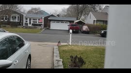 Wearing stilts and riding an electric unicycle to social distance