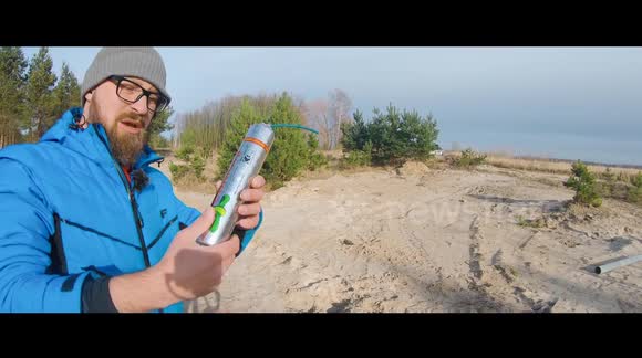 Latvian man blows hole in ground using firecracker in daring powertest