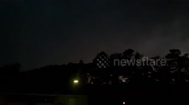 Tornadic storm with lightning