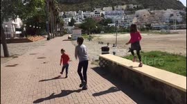 Freedom! Children in Spain leave home for first time in six weeks