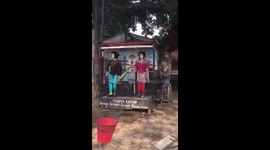 Viral video of street marionatte in Indonesia