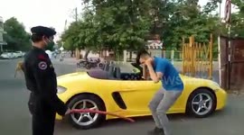 Man out on joyride in his supercar made to do sit-ups for flouting COVID-19 lockdown rules in central India