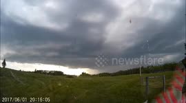 Severe Thunderstorm Over Cypress Hill, SK [Time Lapse]