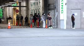 Angelenos social distancing at Whole Foods