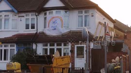 Rainbow artwork in support of the NHS 