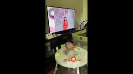 This baby is definitely not a fan of John Krasinski's 'Some Good News' show