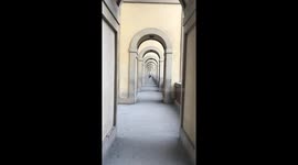 The old bridge in Florence during the lockdown due to the coronavirus