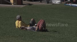 Bondi Beach empty on sunny weekend - COVID19