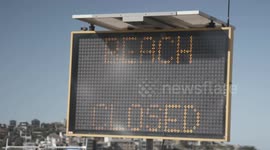 Bondi Beach empty on sunny weekend - COVID19