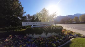Brigham Young University college campus tour with drone for virtual graduation