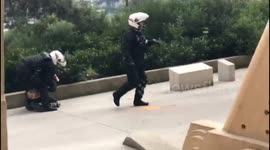 Parisian police make arrests after being targeted with fireworks