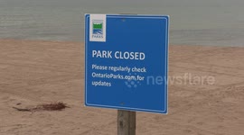 Police patrol Wasaga beach park for people committing non essential activities during COVID 19 and one person claims to have been charged with bird watching offences this weekend