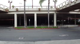 Empty parking garage at mall