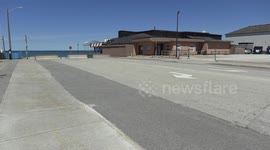 Tourist town of Wasaga beach Canada looking like an abandoned movie set amid COVID 19 pandemic as businesses ordered to stay closed