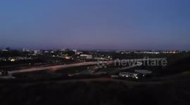 Drone footage of San Diego streets during lockdown