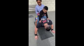 Quarantine push ups with kids
