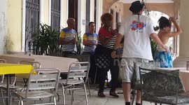 Tourists Dancing in Havana Cuba