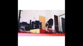 Exercise with cute little baby.