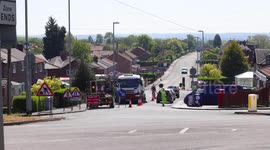 Time-lapse of road surfacing works in Swillington