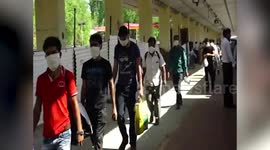 1300 stranded workers in India returned to their homes on special train during COVID-19 lockdown