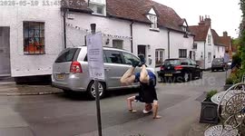 Passersby perform their best 'silly walks' in 'Monty Python' inspired joke set up in UK town