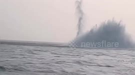 World War II naval mine successfully detonated at sea off China's south coast
