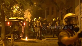 Intense clashes as Greek police use teargas to disperse crowds
