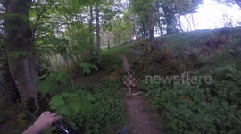 Elderly women 'sabotage' trail with rocks and branches to stop teenage cyclist they claim is flouting UK lockdown