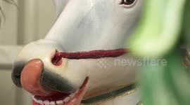 Statue of Bull Licking Lips