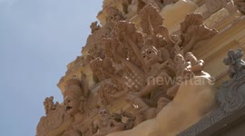 Deity Sculptures on Temple Wall