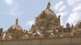 Ornate Domes, Deity Effigies on Temple Roof