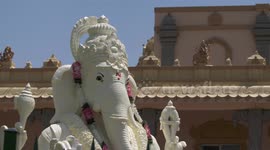 Ganesha Statue In Front of Temple