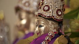Array of Brass Deity Statues