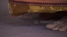 Feet on Carpeted Floor