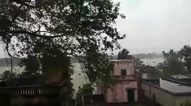 Cyclone Amphan. Footage of the eyewitness
