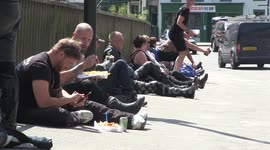 Dozens of Bikers descend on Matlock Bath in the Derbyshire Peak District despite locals urging visitors to stay home and reports that bikers were using the streets as toilets.