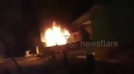 Angry locals set fire to COVID-19 checkpoint in Indonesia amid economic problems