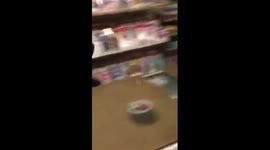 Lad gets knocked out in shop