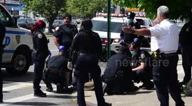 Machete-wielding man subdued by police in NYC