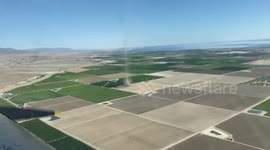 Huge dust devil seen from the air in California