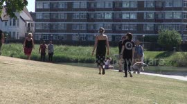 People flock to riverside beauty spot to get bank holiday sun in Nottingham, UK